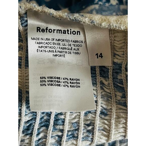 Reformation Reign Top Olympia Size 14 Made in USA Viscose/Rayon Blend - Picture 7 of 7